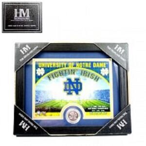 NCAA Fighting Irish Coin Framed Stadium Photo Highland Mint Limited Notre Dame